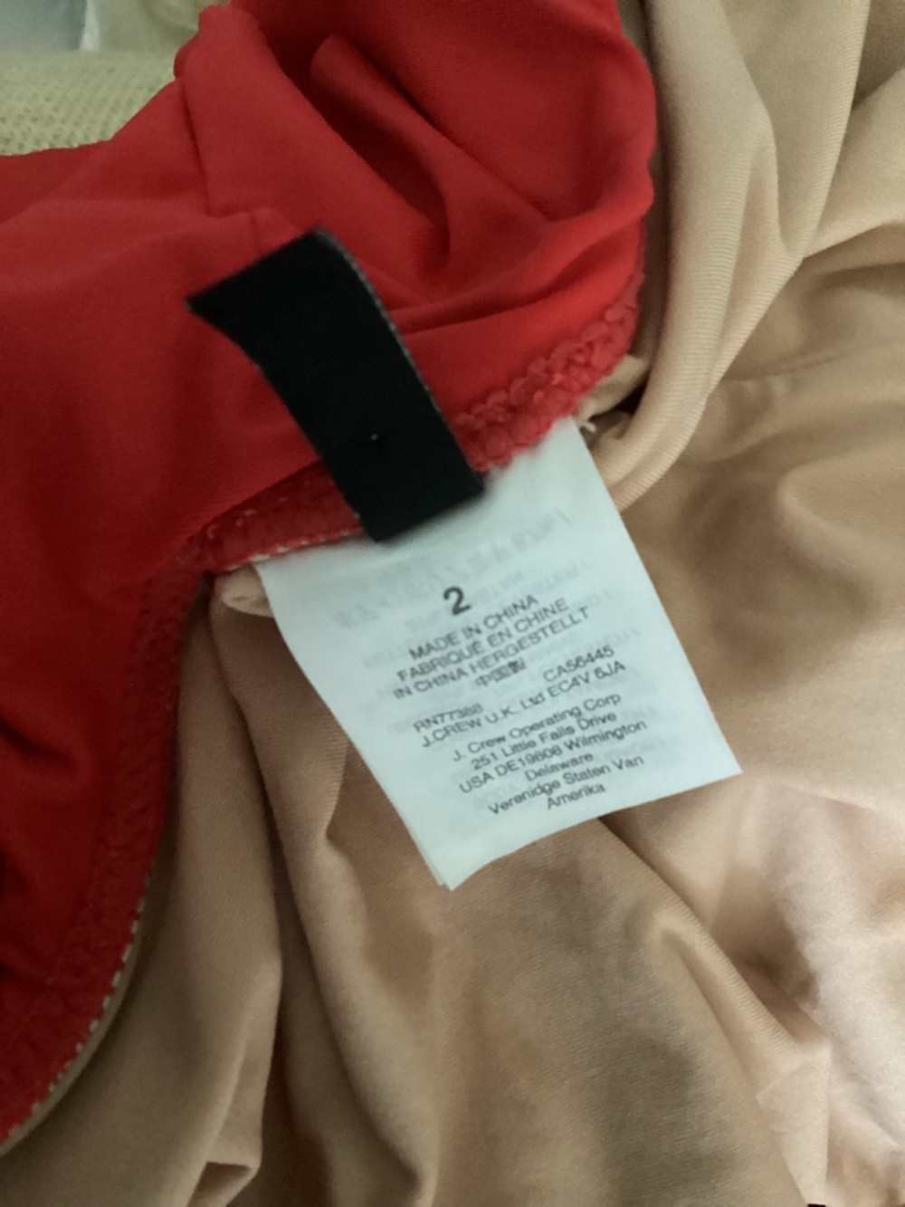 J. Crew Ruffle Scoopback Swimsuit Size 2 One Piece Red EUC - Picture 12 of 13